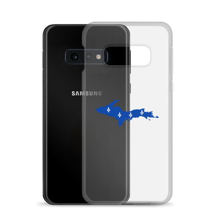 Michigan Upper Peninsula Clear Phone Case (w/ UP Quebec Flag Outline) | Samsung Android