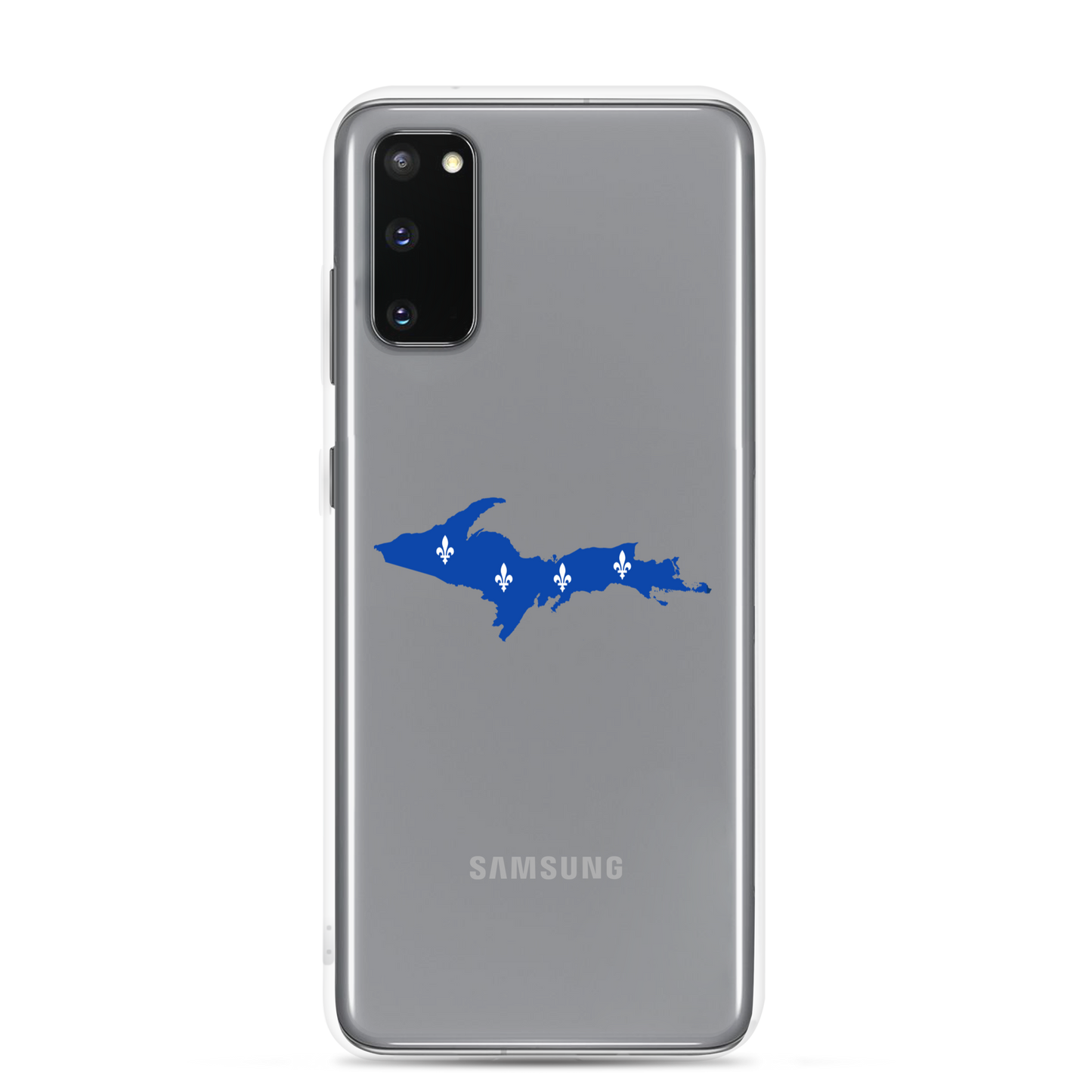 Michigan Upper Peninsula Clear Phone Case (w/ UP Quebec Flag Outline) | Samsung Android