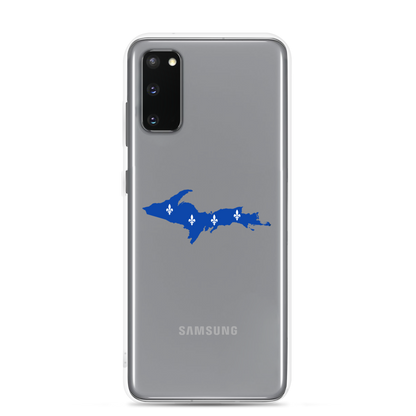 Michigan Upper Peninsula Clear Phone Case (w/ UP Quebec Flag Outline) | Samsung Android