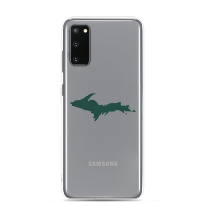 Michigan Upper Peninsula Clear Phone Case (w/ UP Green Outline) | Samsung Android