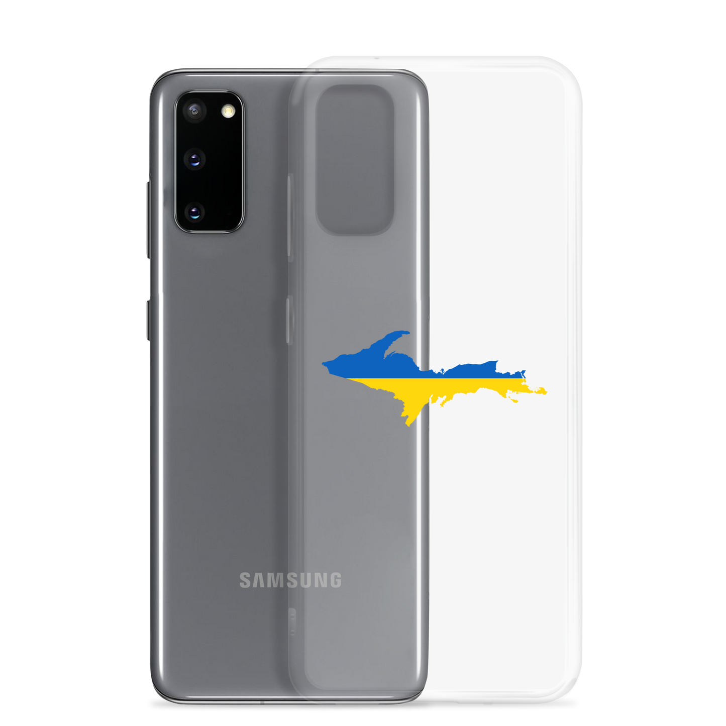 Michigan Upper Peninsula Phone Case (w/ UP Ukraine Flag Outline) | Samsung Android