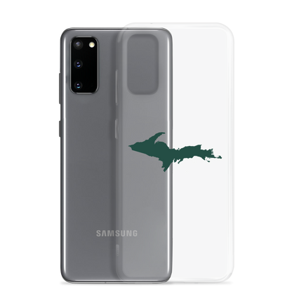 Michigan Upper Peninsula Clear Phone Case (w/ UP Green Outline) | Samsung Android