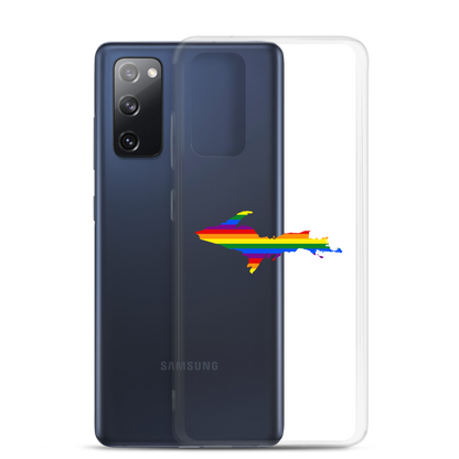 Michigan Upper Peninsula Clear Phone Case (w/ UP Pride Flag Outline) | Samsung Android