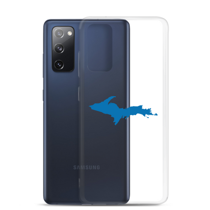 Michigan Upper Peninsula Clear Phone Case (w/ Azure UP Outline) | Samsung Android