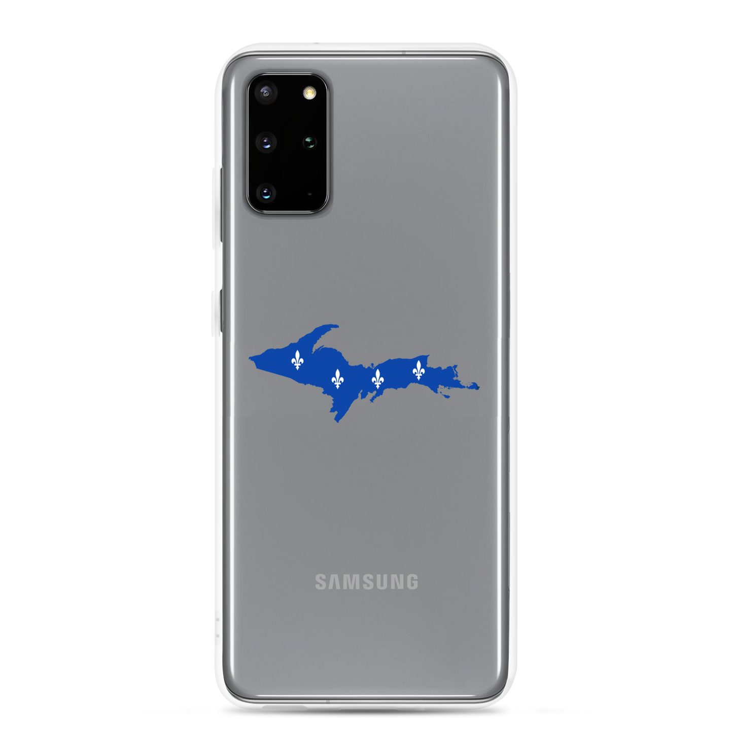 Michigan Upper Peninsula Clear Phone Case (w/ UP Quebec Flag Outline) | Samsung Android