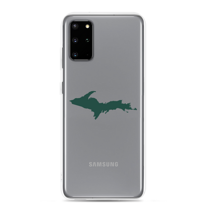 Michigan Upper Peninsula Clear Phone Case (w/ UP Green Outline) | Samsung Android