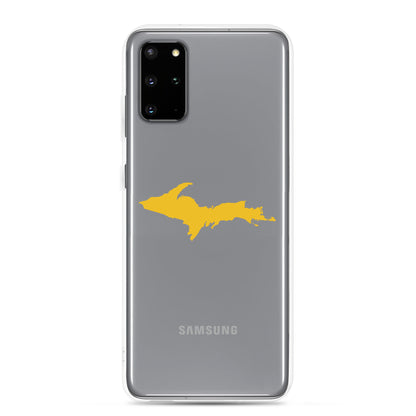 Michigan Upper Peninsula Clear Phone Case (w/ Gold UP Outline) | Samsung Android