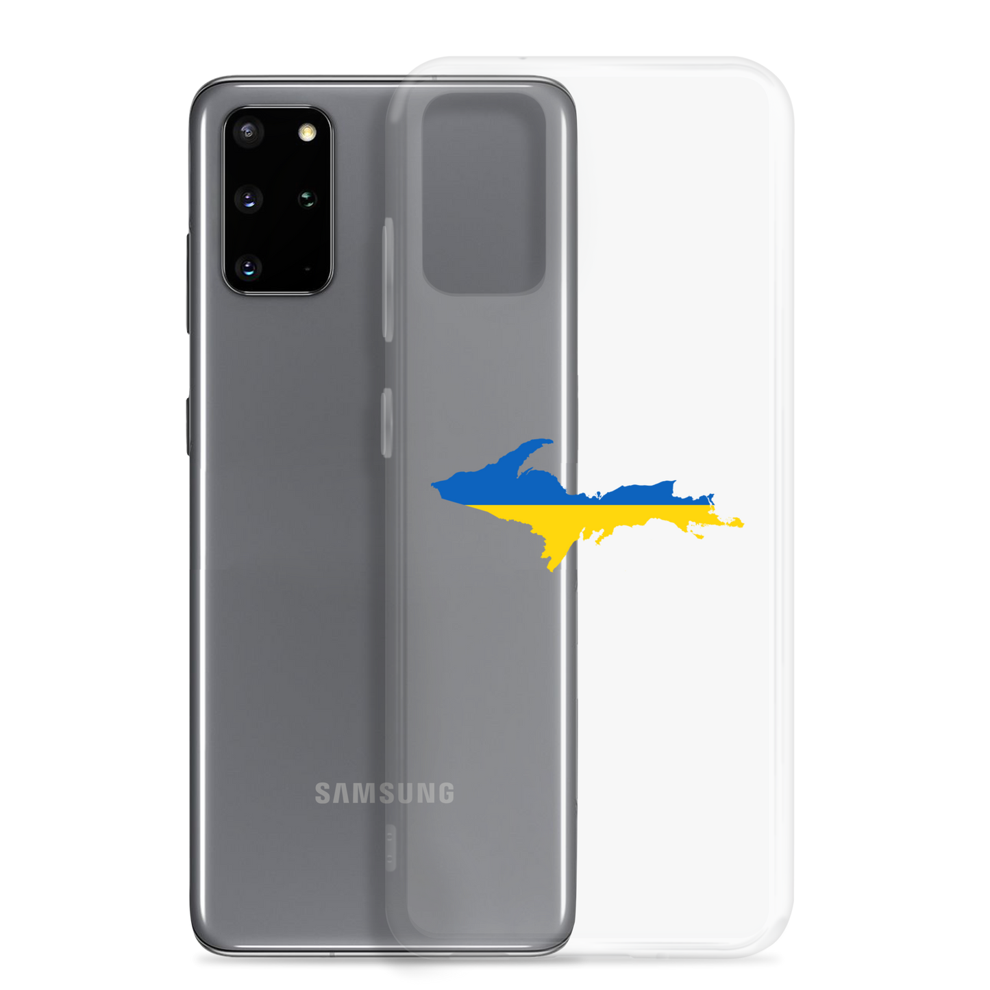 Michigan Upper Peninsula Phone Case (w/ UP Ukraine Flag Outline) | Samsung Android