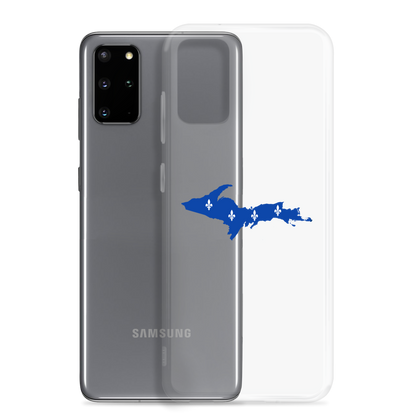 Michigan Upper Peninsula Clear Phone Case (w/ UP Quebec Flag Outline) | Samsung Android