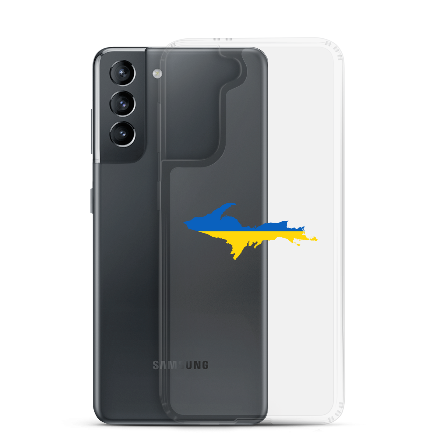 Michigan Upper Peninsula Phone Case (w/ UP Ukraine Flag Outline) | Samsung Android