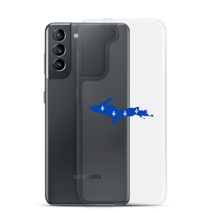 Michigan Upper Peninsula Clear Phone Case (w/ UP Quebec Flag Outline) | Samsung Android