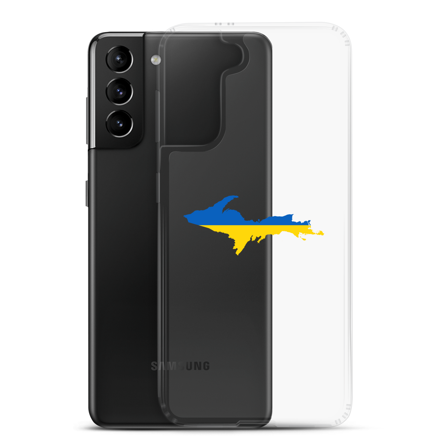 Michigan Upper Peninsula Phone Case (w/ UP Ukraine Flag Outline) | Samsung Android