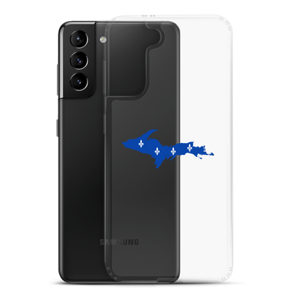 Michigan Upper Peninsula Clear Phone Case (w/ UP Quebec Flag Outline) | Samsung Android