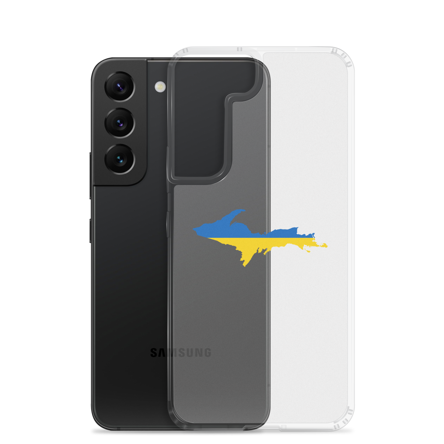 Michigan Upper Peninsula Phone Case (w/ UP Ukraine Flag Outline) | Samsung Android