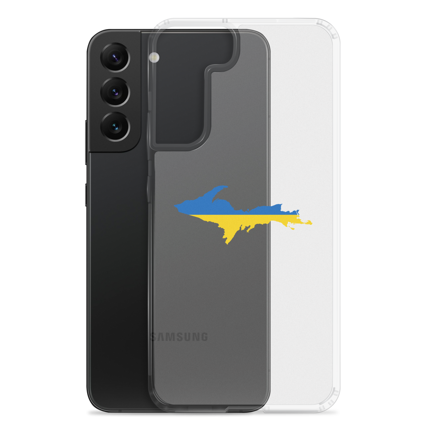 Michigan Upper Peninsula Phone Case (w/ UP Ukraine Flag Outline) | Samsung Android