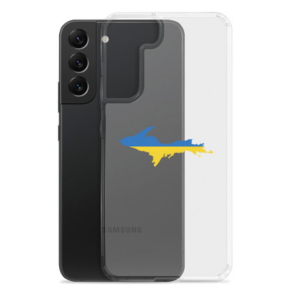 Michigan Upper Peninsula Phone Case (w/ UP Ukraine Flag Outline) | Samsung Android