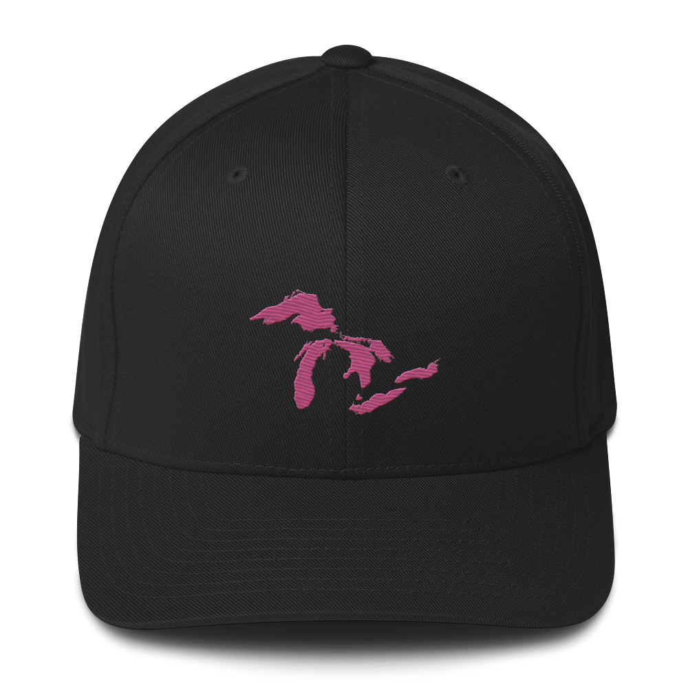 Great Lakes Fitted Baseball Cap (Apple Blossom Pink)