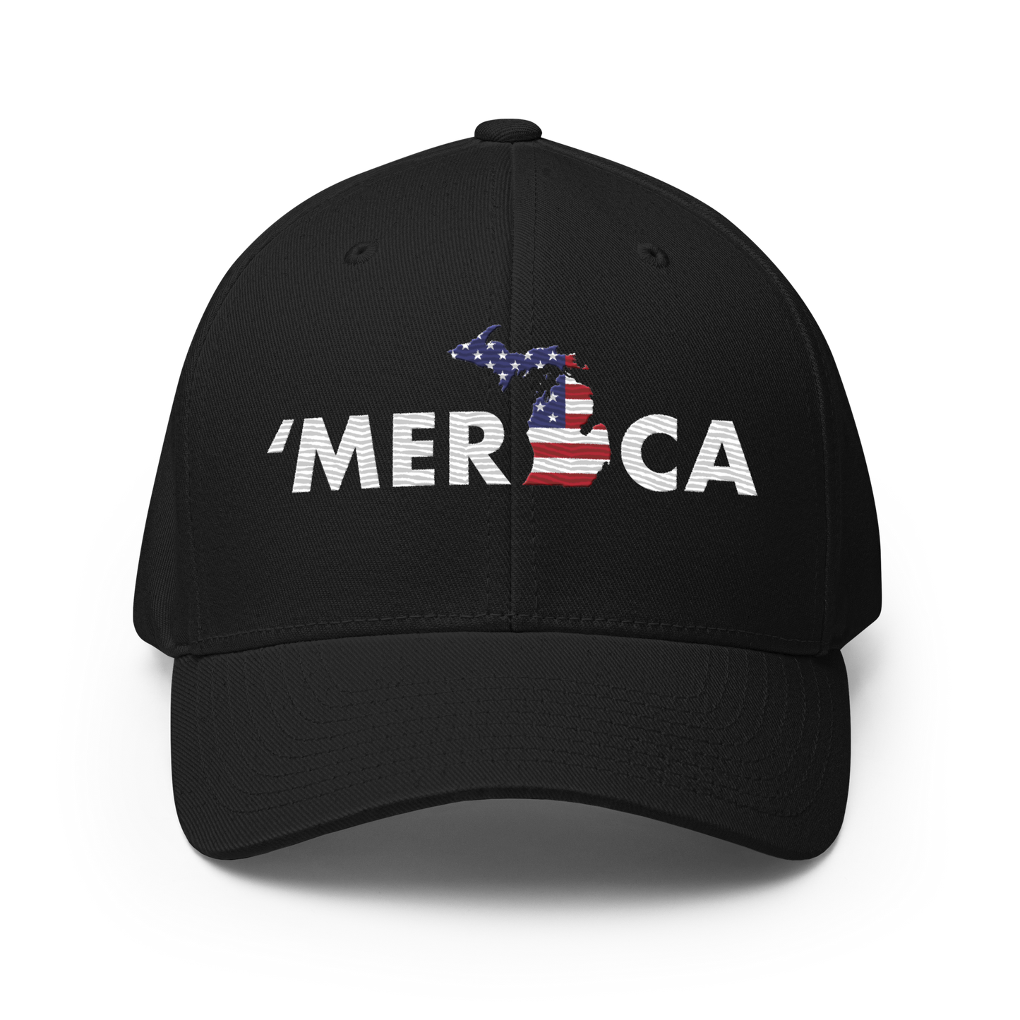 Michigan 'Merica' Fitted Baseball Cap