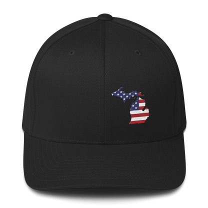 Michigan Fitted Baseball Cap (Patriot Edition)