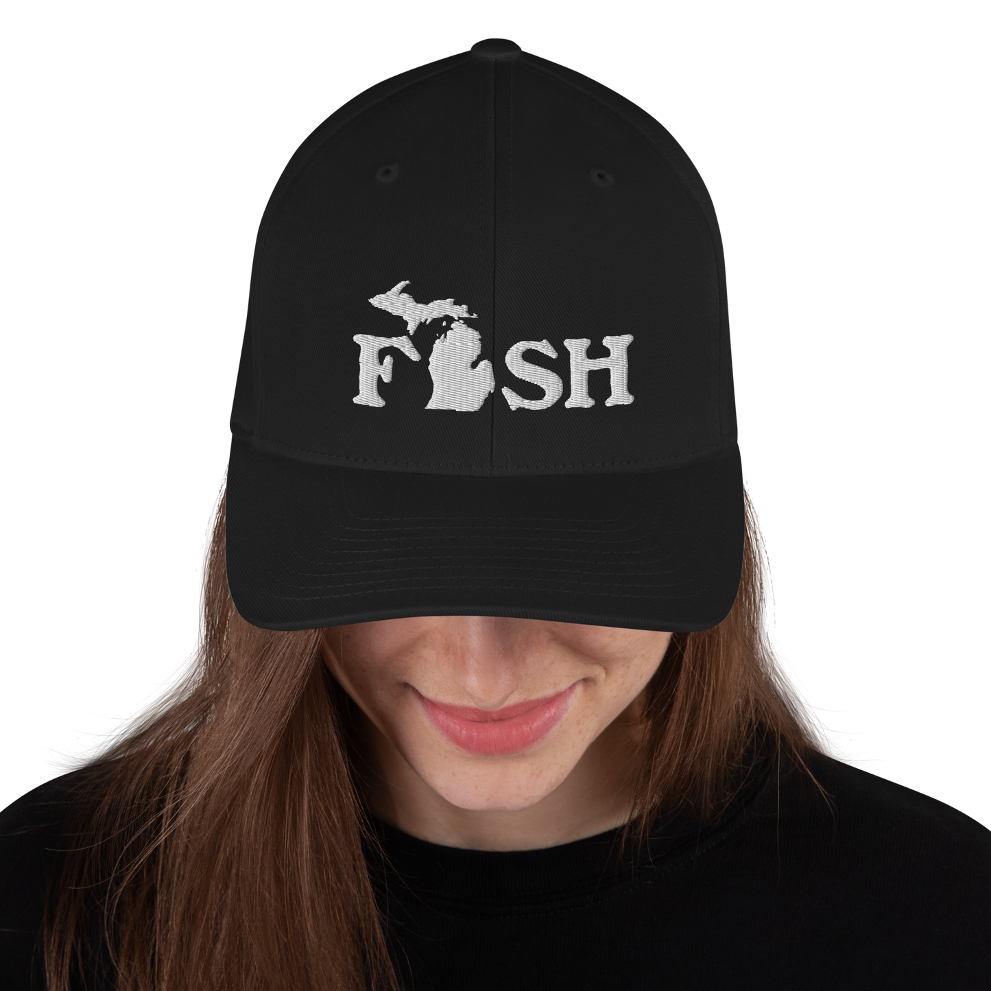 Michigan 'Fish' Fitted Baseball Cap