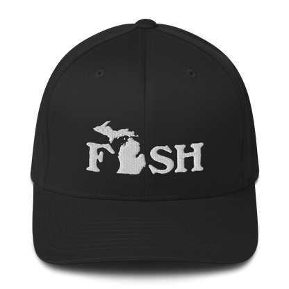 Michigan 'Fish' Fitted Baseball Cap