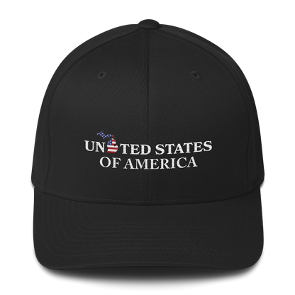 Michigan 'United States of America' Fitted Baseball Cap