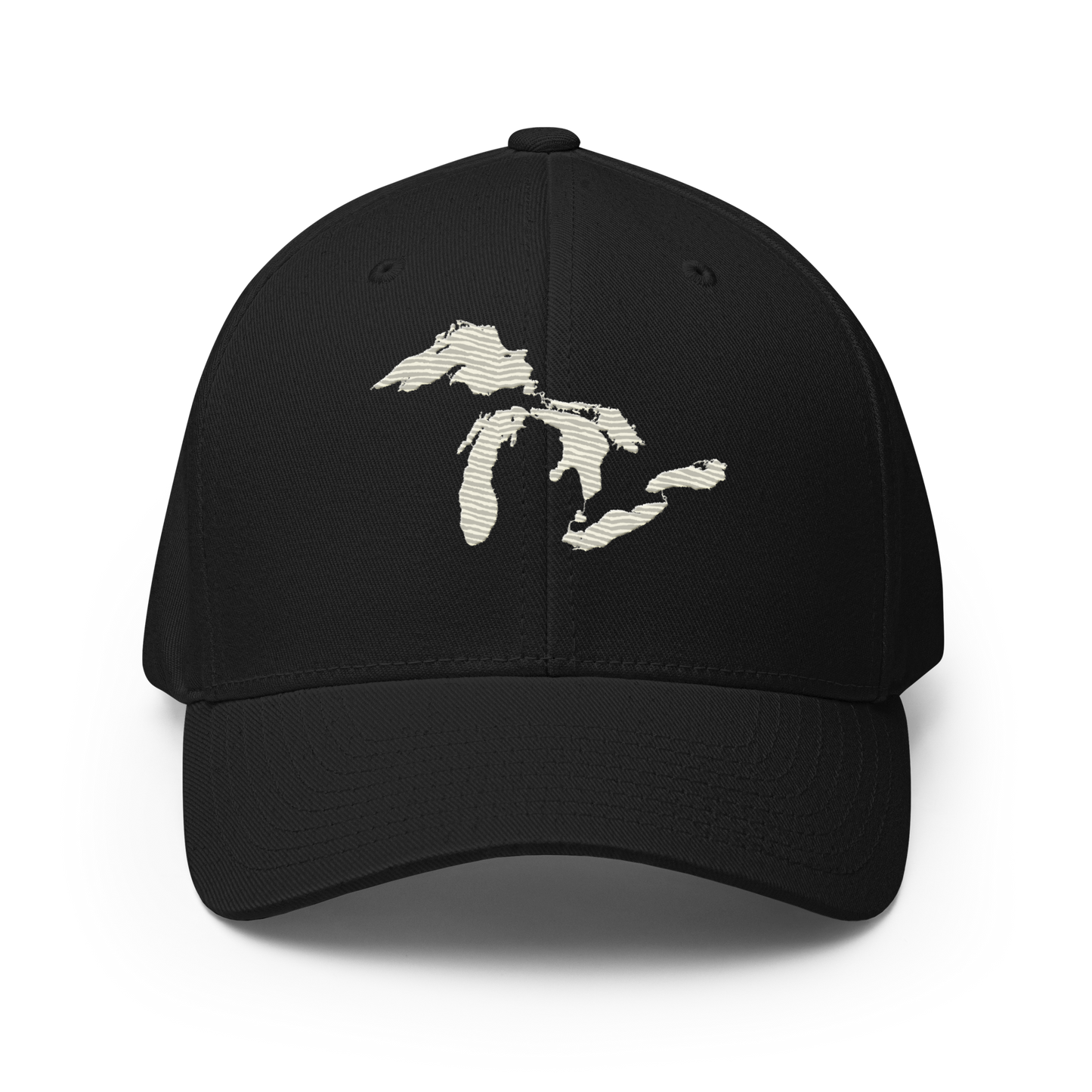 Great Lakes Fitted Baseball Cap (Ivory White)