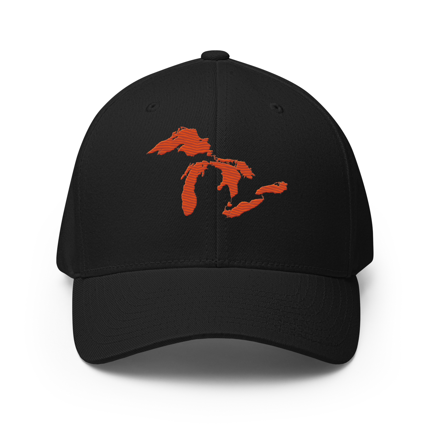 Great Lakes Fitted Baseball Cap (Maple Leaf Orange)