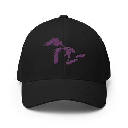 Great Lakes Fitted Baseball Cap (Plum)