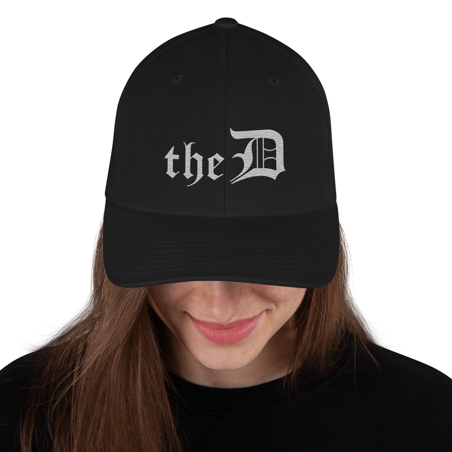 Detroit 'The D' Fitted Baseball Cap | Platinum