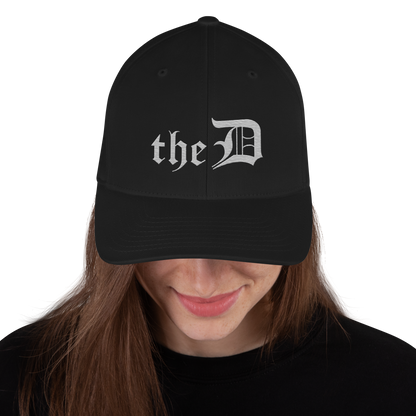 Detroit 'The D' Fitted Baseball Cap | Platinum