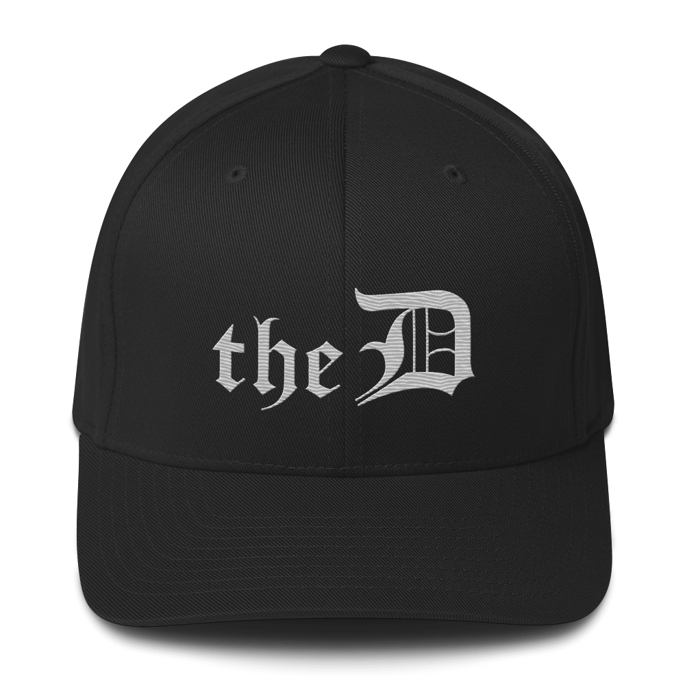 Detroit 'The D' Fitted Baseball Cap | Platinum