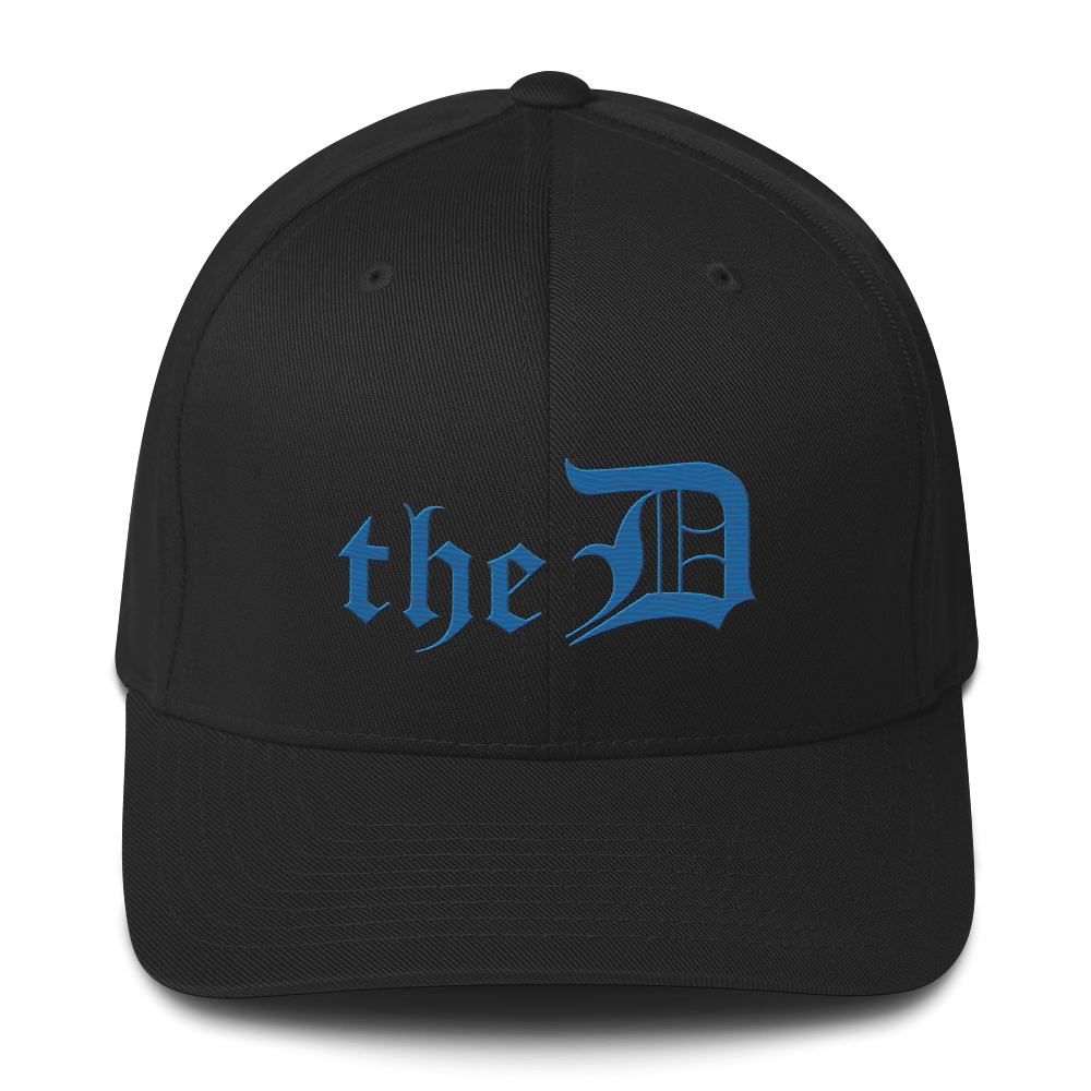 Detroit 'The D' Fitted Baseball Cap | Azure