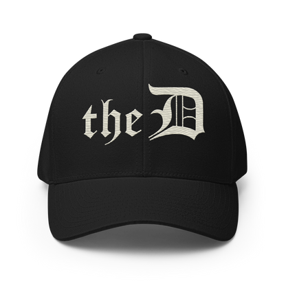 Detroit 'The D' Fitted Baseball Cap | Ivory White