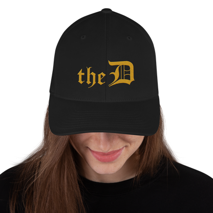 Detroit 'The D' Fitted Baseball Cap | Gold