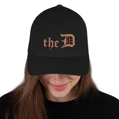 Detroit 'The D' Fitted Baseball Cap | Copper