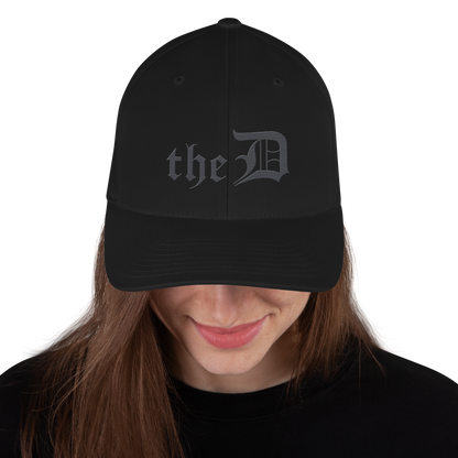 Detroit 'The D' Fitted Baseball Cap | Iron Ore Grey