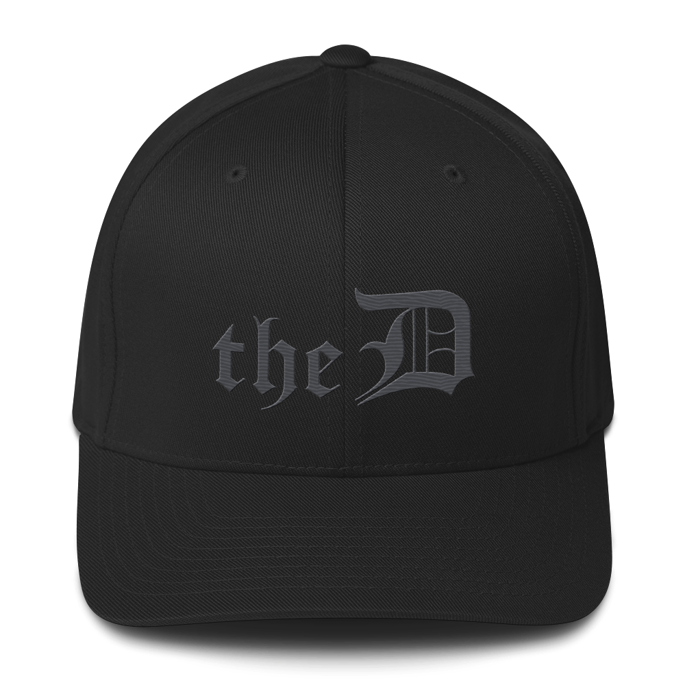 Detroit 'The D' Fitted Baseball Cap | Iron Ore Grey