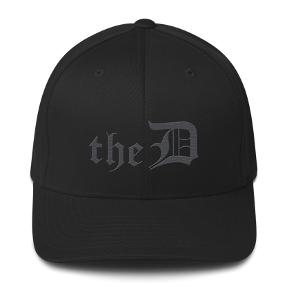 Detroit 'The D' Fitted Baseball Cap | Iron Ore Grey