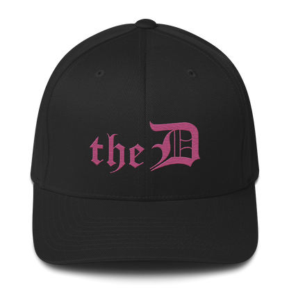 Detroit 'The D' Fitted Baseball Cap | Apple Blossom Pink