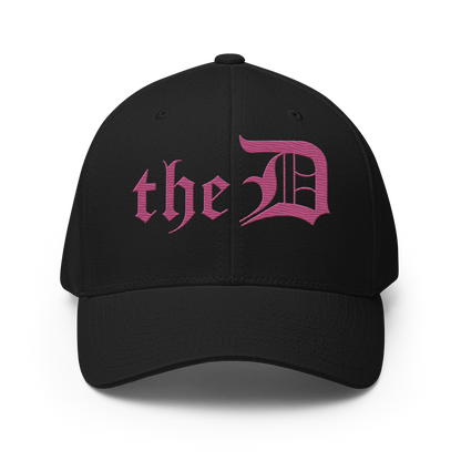 Detroit 'The D' Fitted Baseball Cap | Apple Blossom Pink