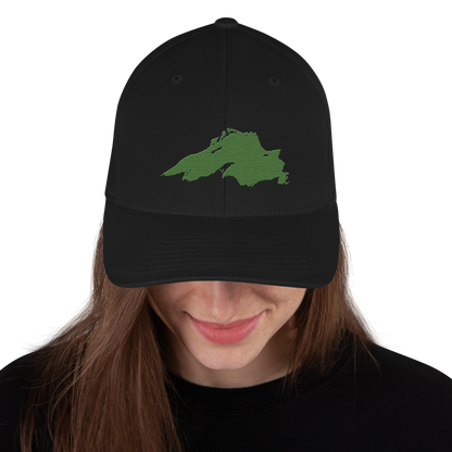 Lake Superior Fitted Baseball Cap | Pine Green