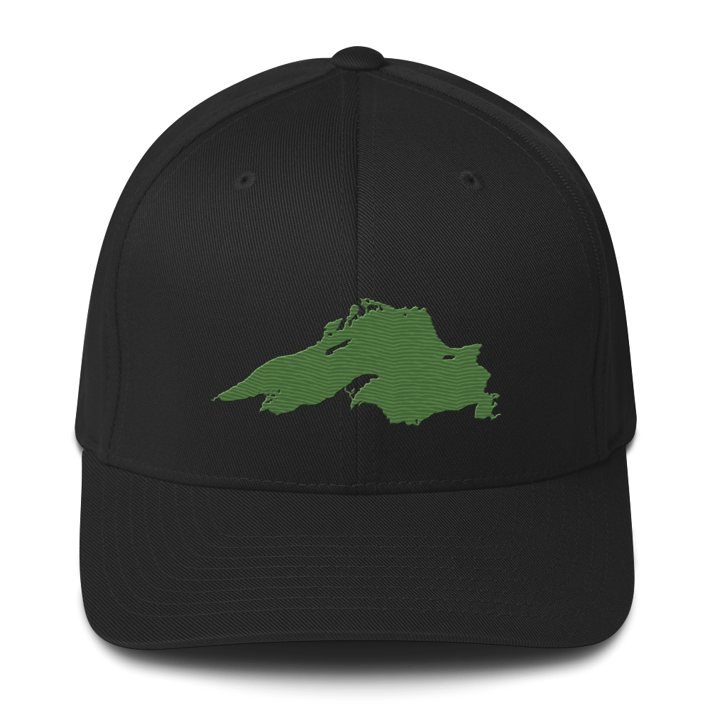 Lake Superior Fitted Baseball Cap | Pine Green