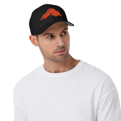 Lake Superior Fitted Baseball Cap | Maple Leaf Orange