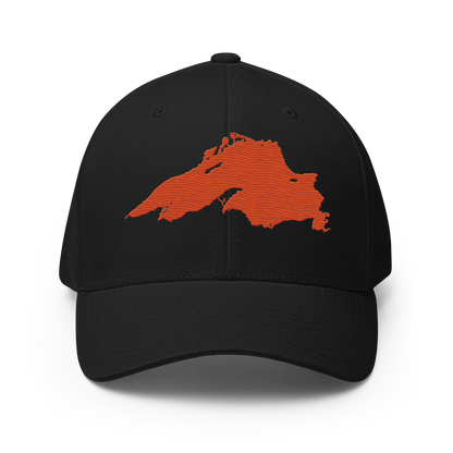 Lake Superior Fitted Baseball Cap | Maple Leaf Orange