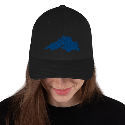 Lake Superior Fitted Baseball Cap | Blue