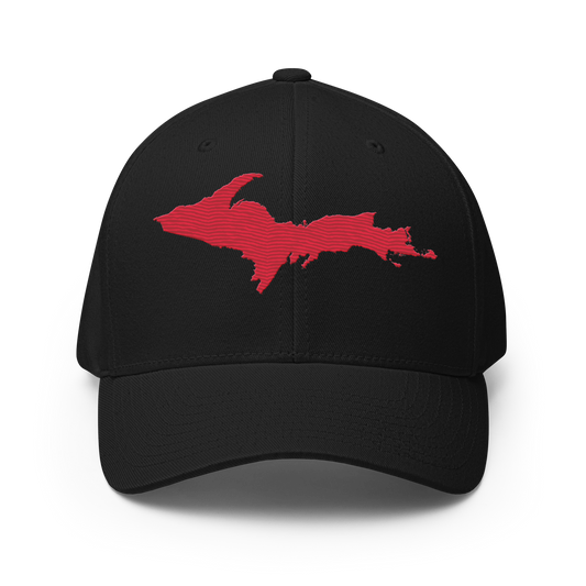 Upper Peninsula Fitted Baseball Cap | Lighthouse Red