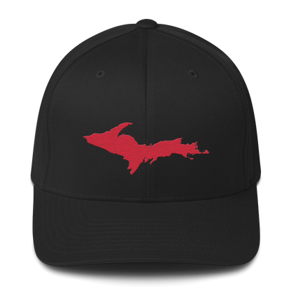 Upper Peninsula Fitted Baseball Cap | Lighthouse Red