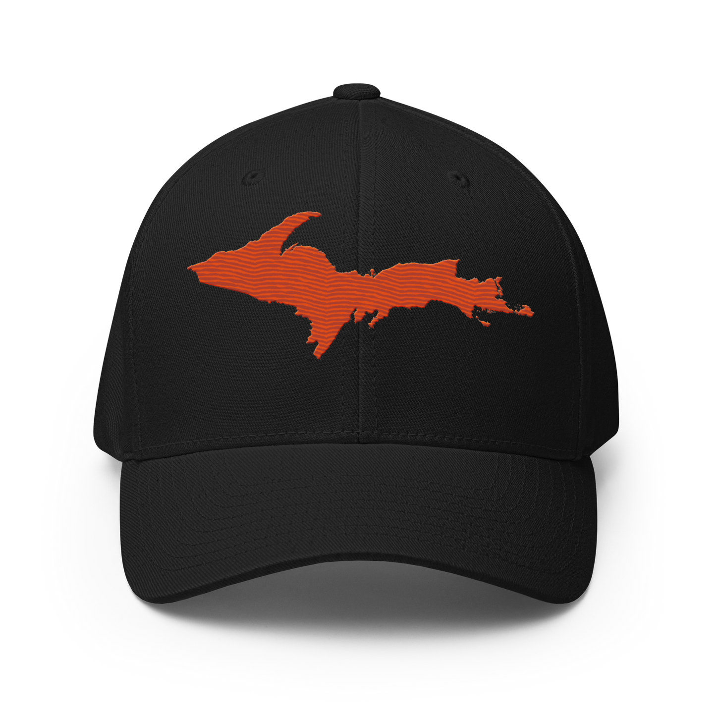 Upper Peninsula Fitted Baseball Cap | Maple Leaf Orange