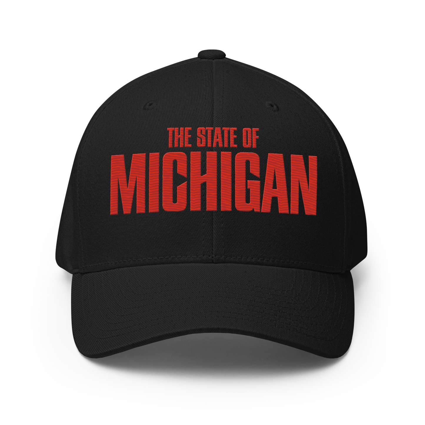 'The State of Michigan' Fitted Baseball Cap | Flying Superhero Parody